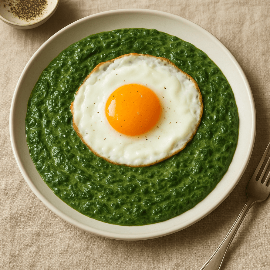 Mennyibe kerül egy adag spenót tükörtojással?